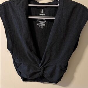FP Movement Black Twist Front Crop Top (S) NWT